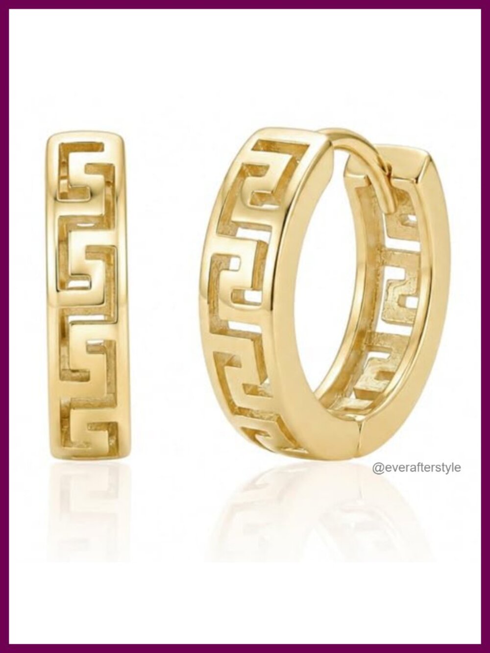 Gold Plated Huggie Hoop Earrings Sterling Silver CZ Hypoallergenic